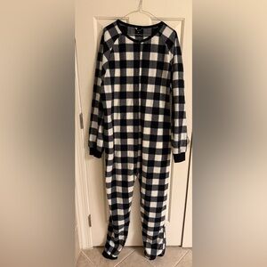 Just Love Black and White Plaid Onesie